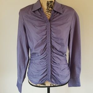 Stunning Elie Tahari ruched blouse M